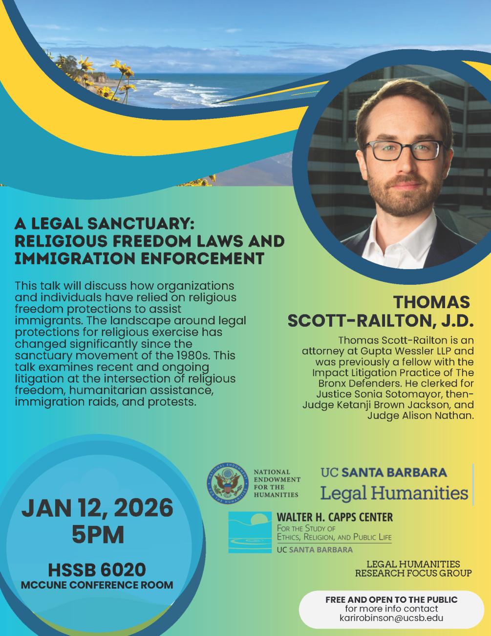 A flyer for "A Legal Sanctuary"