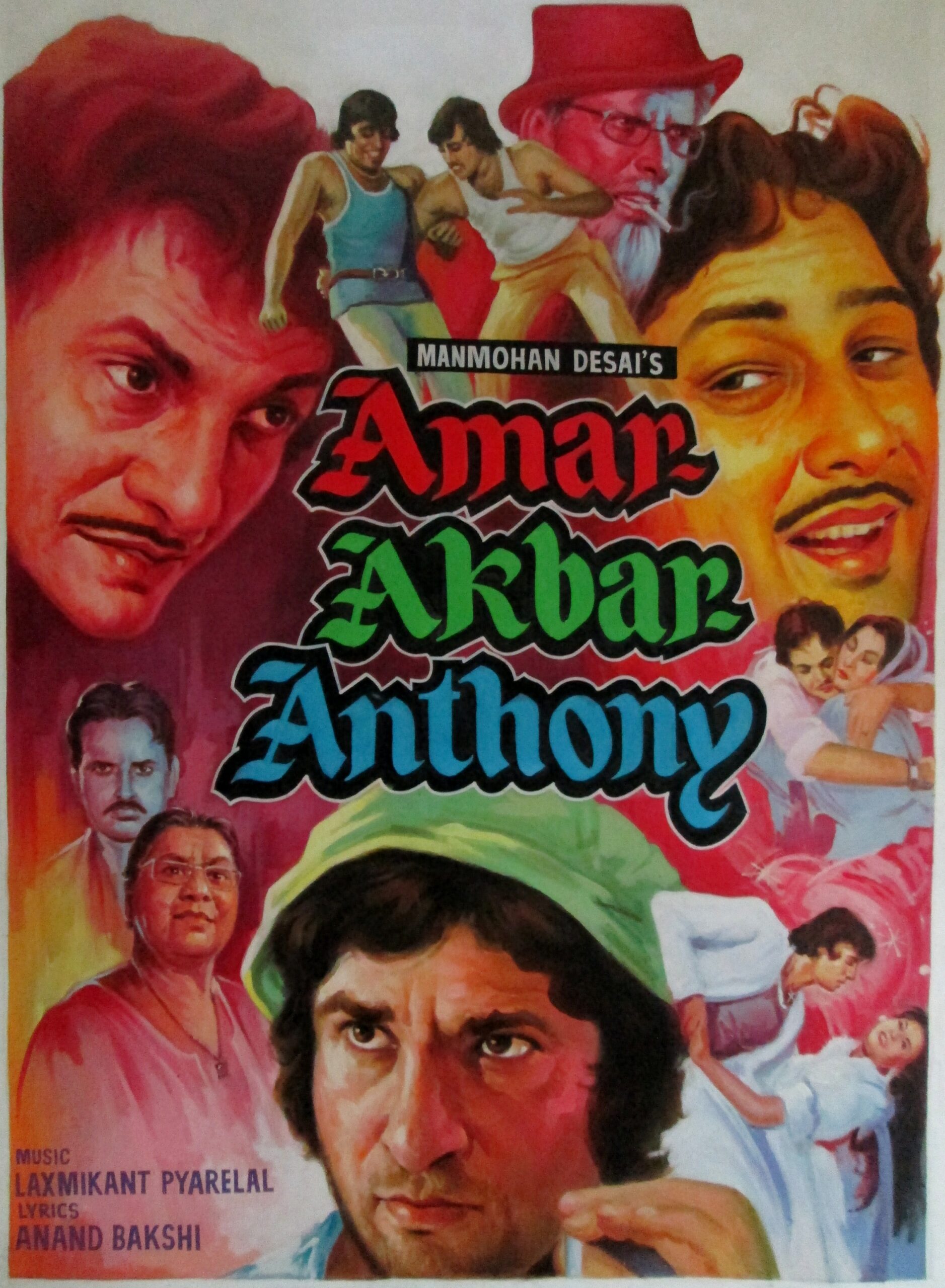 Flyer for "Manmohan Desai's Amar-Akbar-Anthony"